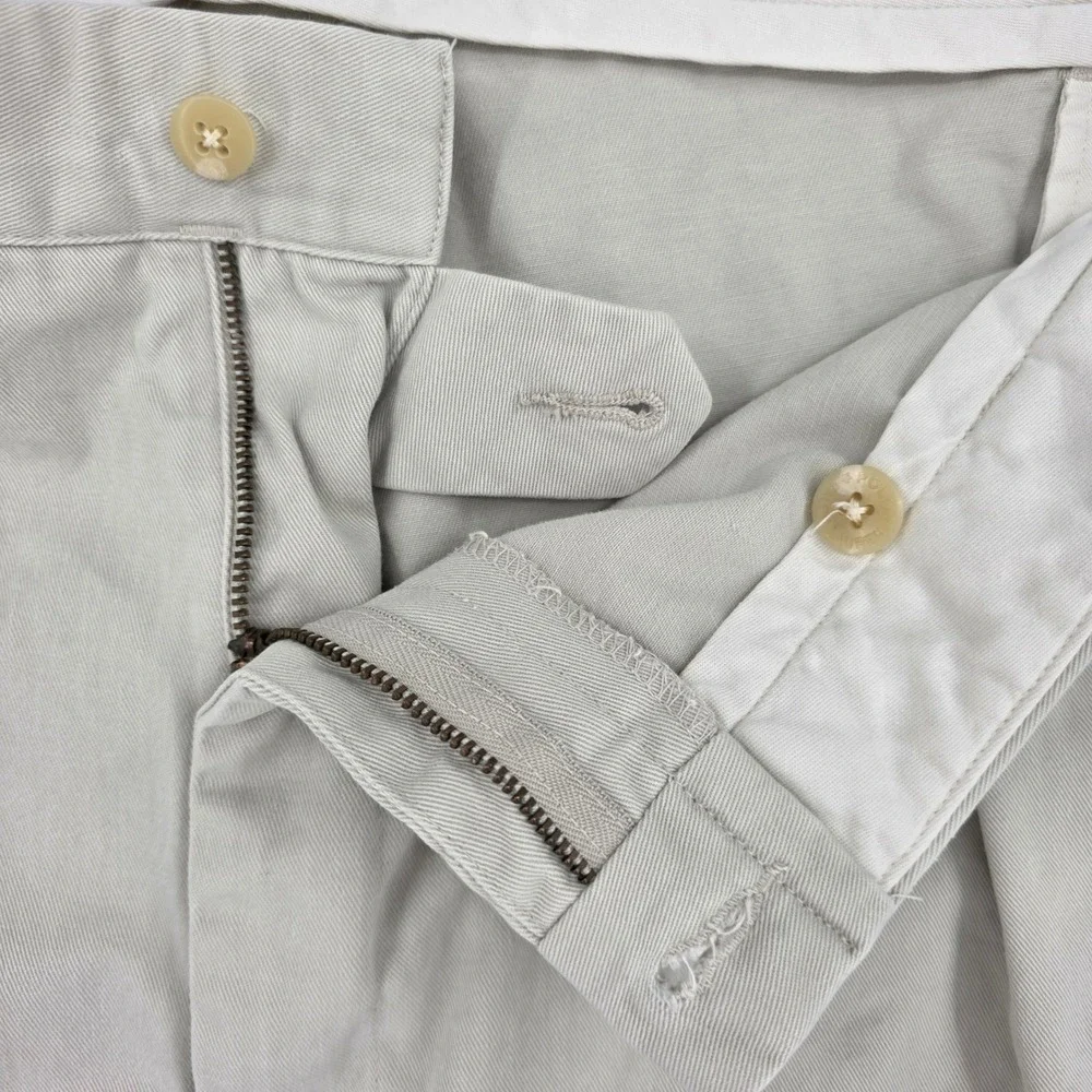 Polo Ralph Lauren Tyler Shorts Mens 49 Khaki Tan Pleated Chino Cotton Twill